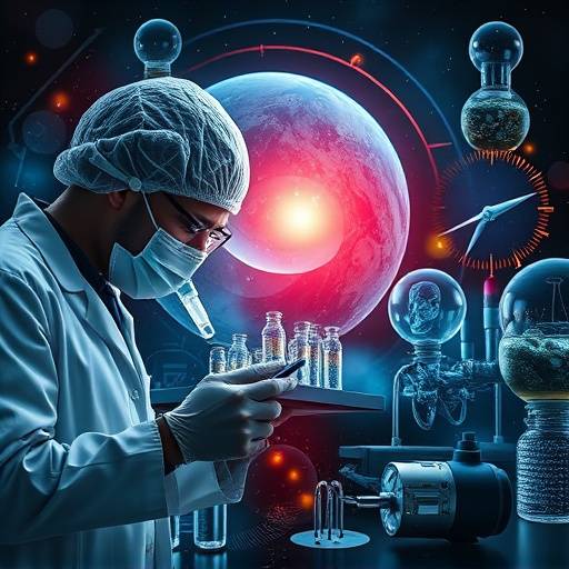Affiche du documentaire 'L'Aventure de la Science', montrant une image composite de différentes découvertes scientifiques.