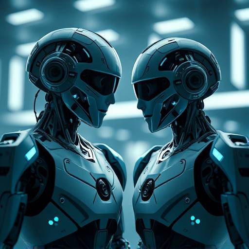 Image du documentaire 'Intelligence Artificielle : L'Avenir est-il Déjà Là ?', montrant des robots et des interfaces futuristes.